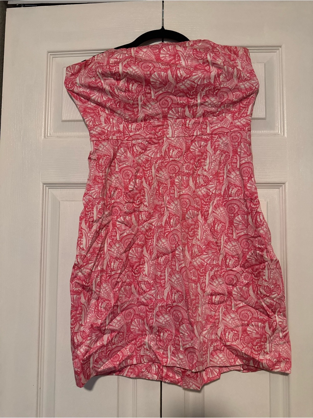 Vineyard Vines Pink & White Strapless Printed dress